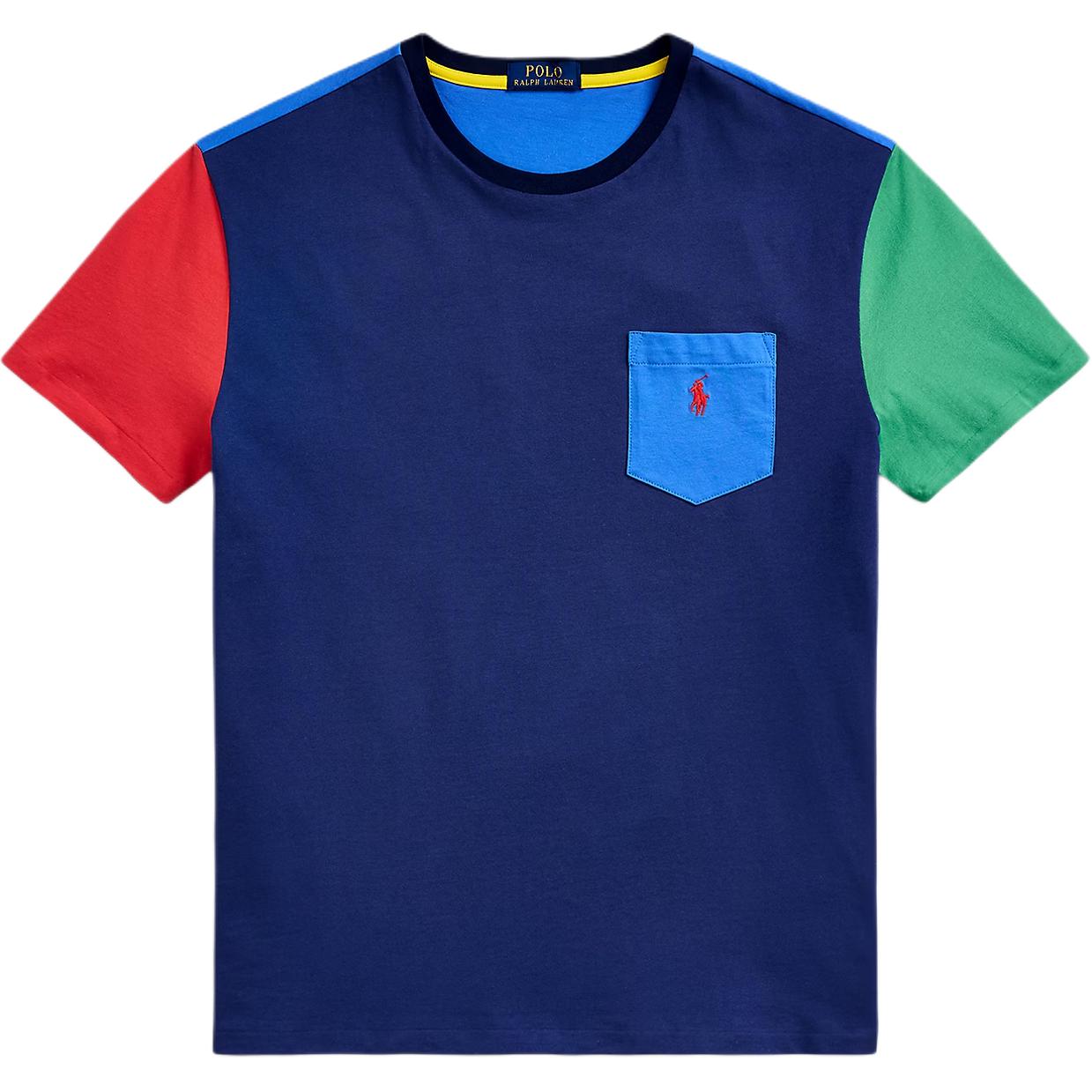 

Мужская трикотажная футболка Polo Ralph Lauren Color Block с карманом 710852665-008 S