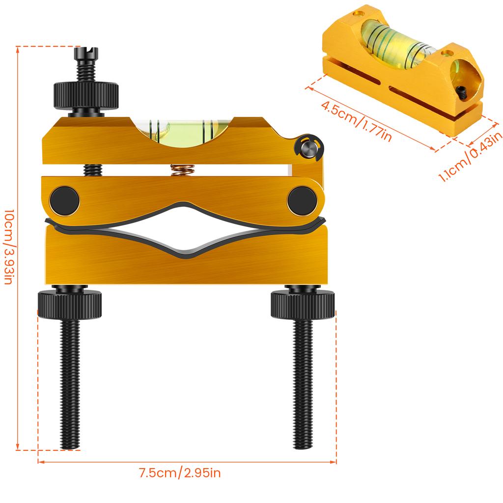 Kit di Livellamento di Precisione in Lega di Alluminio Strumento di Livellamento a Bolla di Alta Precisione Strumento di Livellamento per Allineamento del Reticolo per Apparecchiature Ottiche