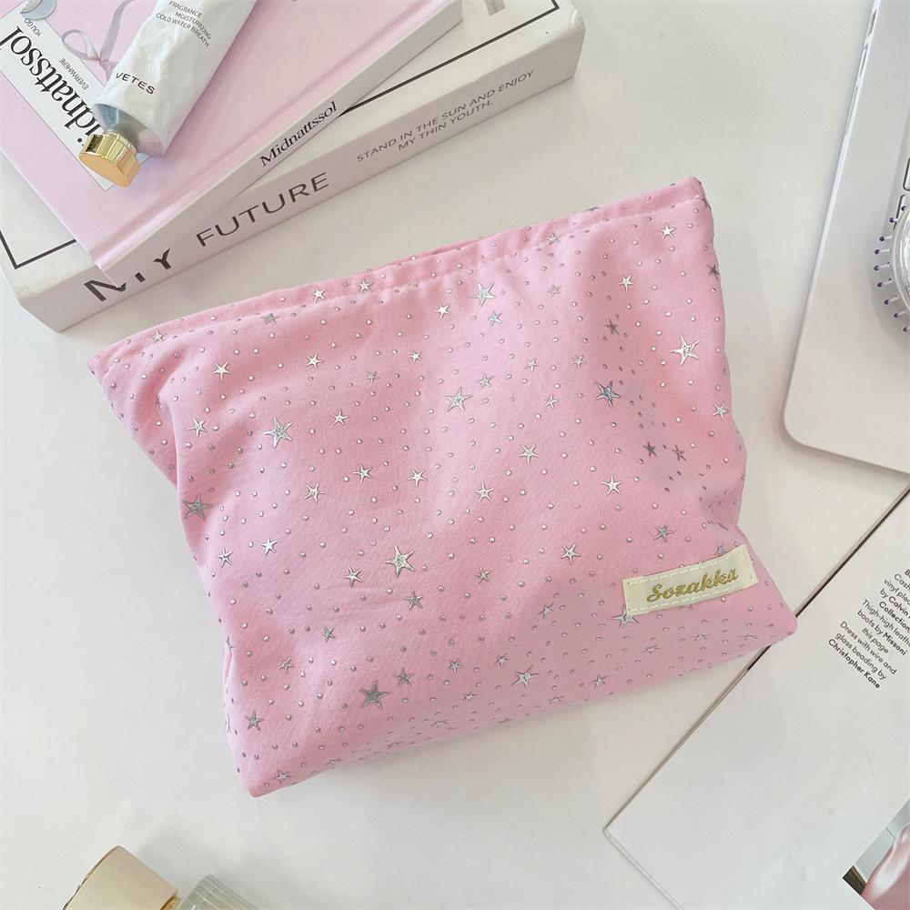 Star Sequined Cosmetic Bag, Large-capacity Storage Bag, Travel Skin Care Product Finishing Bag, Lipstick Storage.