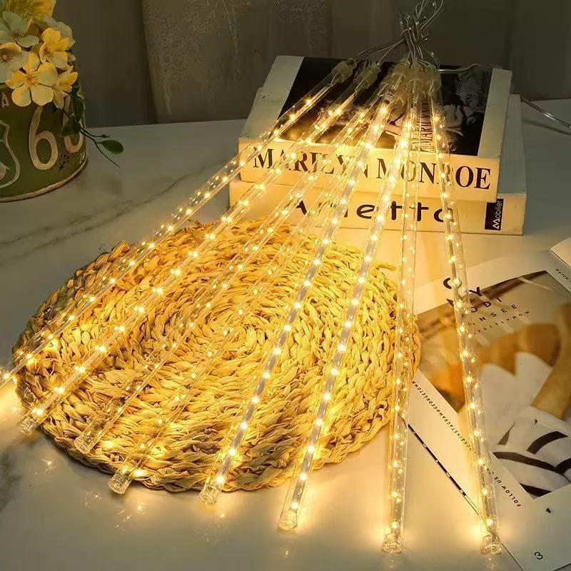 Waterproof LED Meteor Shower String Lights – Flashing, Colorful Christmas Decoration for Trees and Streets