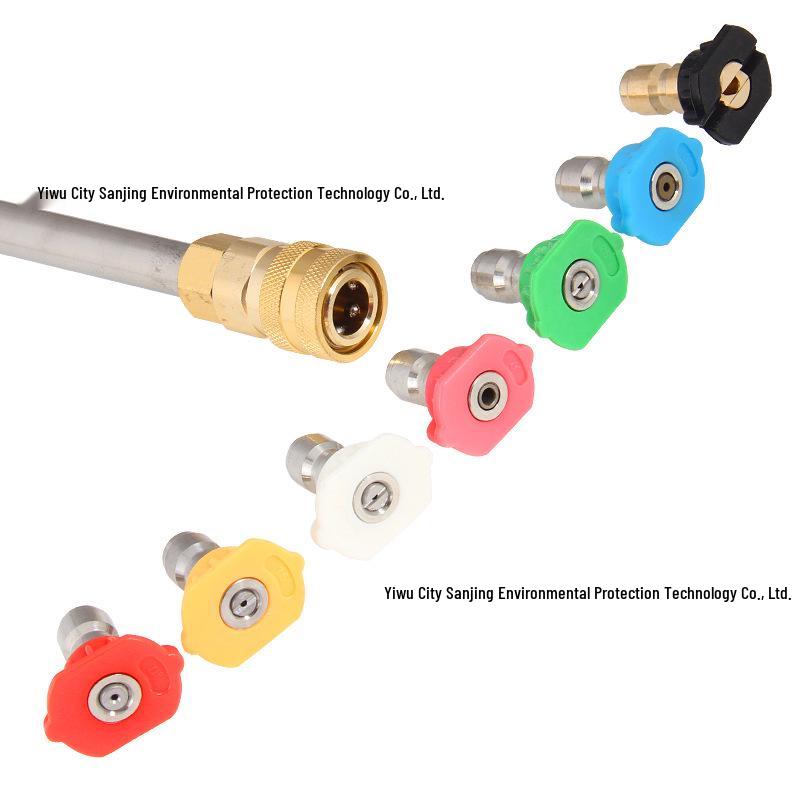 Anlush Adjustable High-Pressure Washer Nozzle Set (0°, 15°, 25°, 40°) for Jet and Fan Cleaning