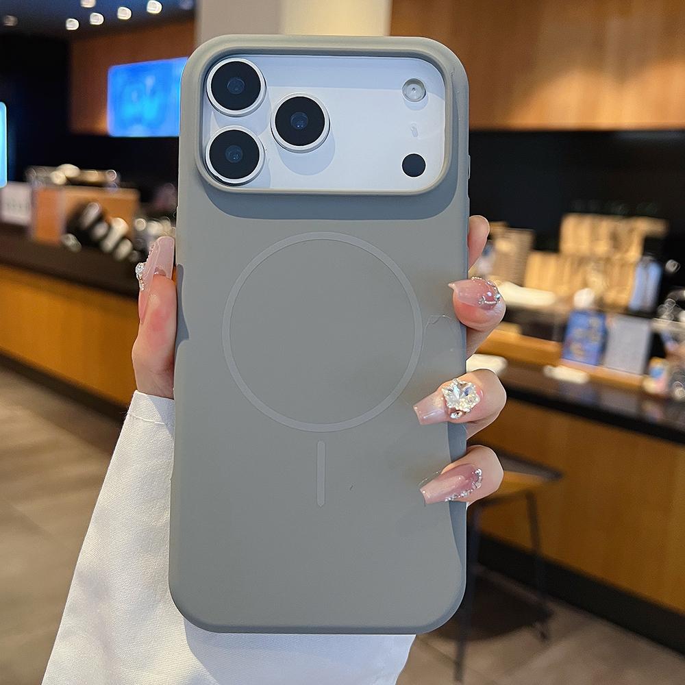 

Чехол для телефона Desert Gold из жидкого силикона с зарядкой MagSafe для iPhone 17 16 15 14 13 12 Pro Max Air Plus магнитный мягкий бампер Защитная крышка iPhone 12