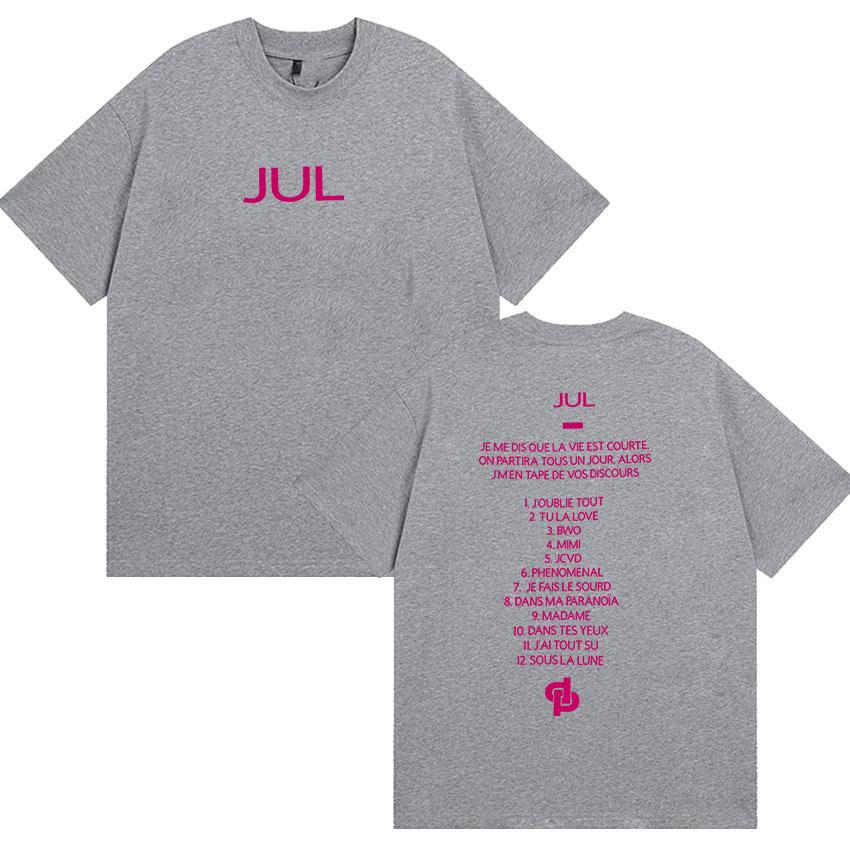 New Album Jul Double Sided Print Tshirt UNISEX Women Vintage Harajuku Oversized YK Tshirts Summer Clothing Cotton Tops