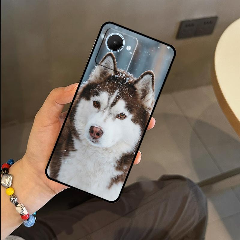 Animal Wolf Dog Husky Case For Realme C65 C67 C61 C53 C55 C51 C25 C63 C71 C75 GT6 GT7 Pro 11 12 13 14 15 Pro Plus