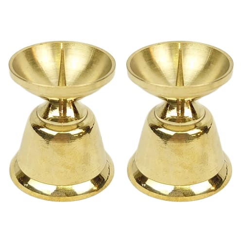 Urushi Product [Pair of Candle Holders] Brass Made In Japan Shinto and Buddhist Altar Accessories Candle Holders Candle Holders Candle Holders Mini Sm