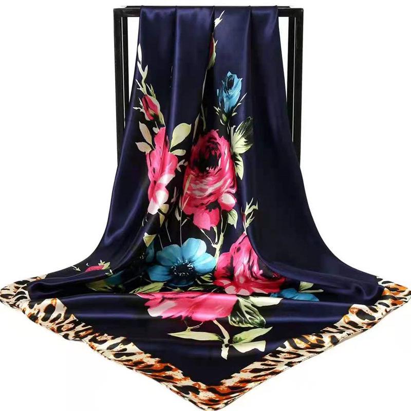 90 Large Silk Scarf for Women - Spring/Autumn Korean Style Satin Neckerchief, Mother's Day Gift