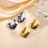 Exaggerated Irregular Big Stud Earrings for Women, Stainless Steel Gold Plated Large Earrings, Geometric Luxury Jewelry Party
