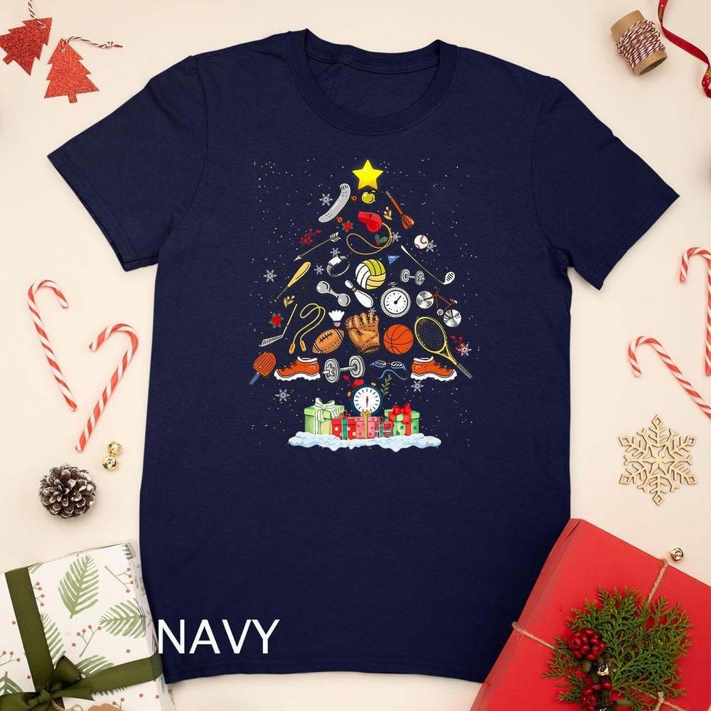 

Y12n Physical Teacher Christmas Tree Merry Xmas PE Teacher Unisex T-shirt S