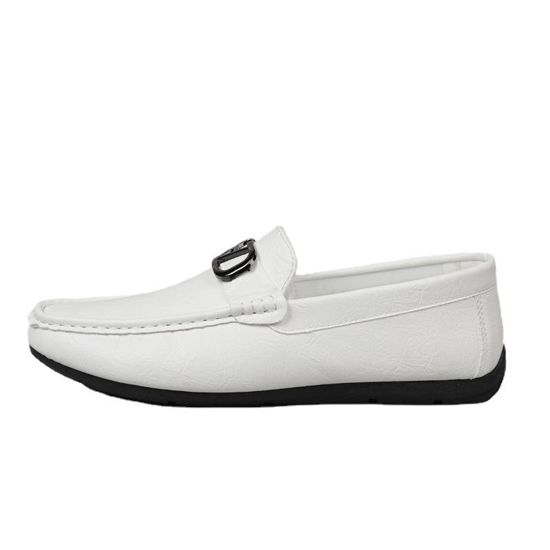 Doudou Shoes Men's New Autumn Lazy Men's Casual Loafers Leather Shoes Business Foot Cover Light One Piece