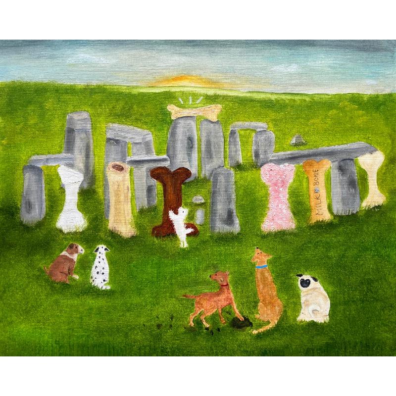 

Original Art Painting Animal Dog Posters and Prints Canvas Printing Abstract Wall Picture for Living Room Home Decoration 21cm×30cm NoFrame