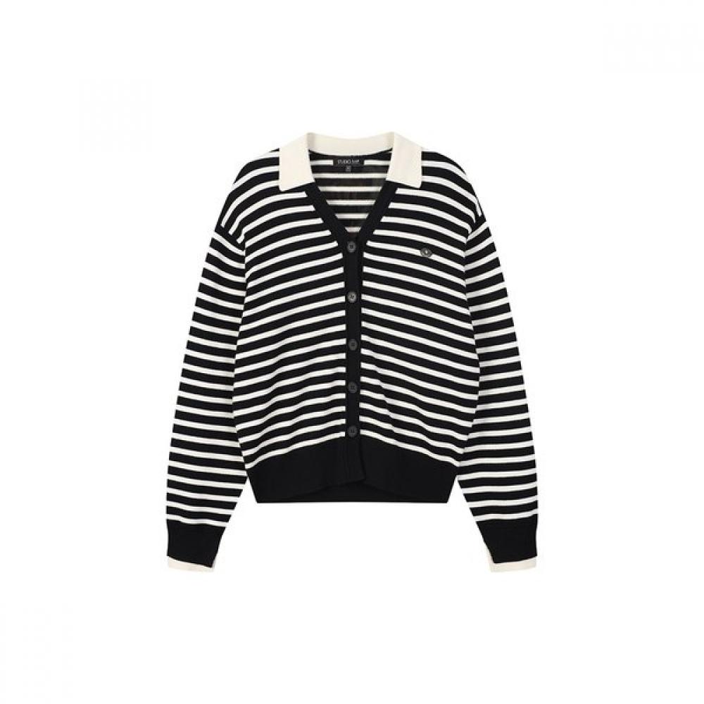 

Lap Color Sleeve Cardigan As1kg260 BK (black)/FF