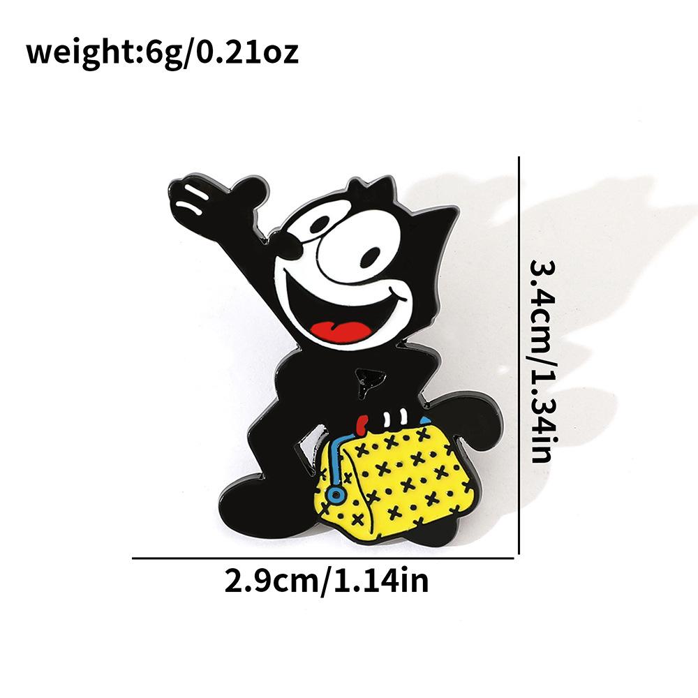 Black Cat Alloy Drip Brooch Cat Metal Badge Pin for Creative Personality Bag