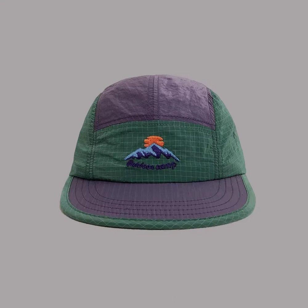 Color Matching Baseball Cap Flat-brimmed Hiking Camping Hat Men's Summer Hats  Outdoor Sport