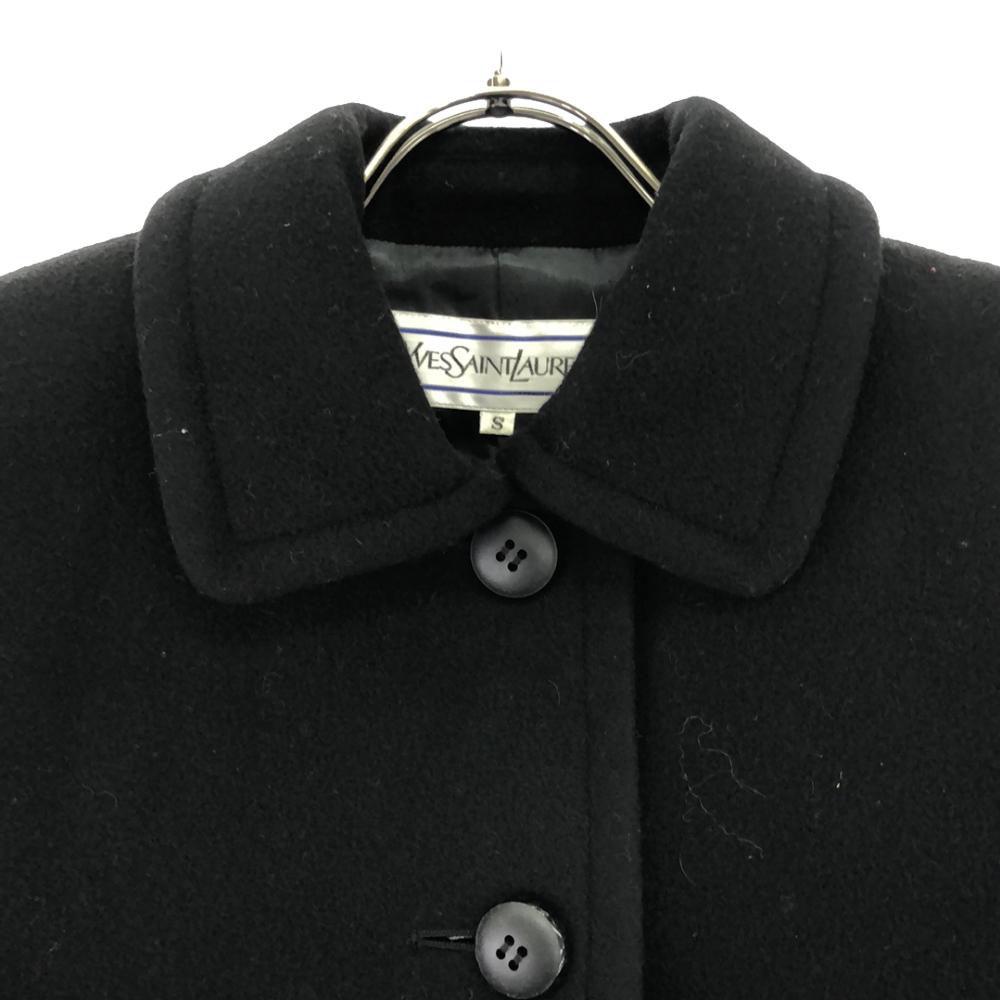Yves Saint Laurent 90s Wool Old Stainless Collar Coat S Black Women Used