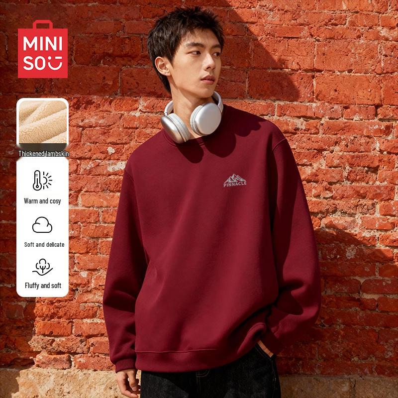 MINISO Men s Heavyweight Lamb Fleece Sweatshirt XL