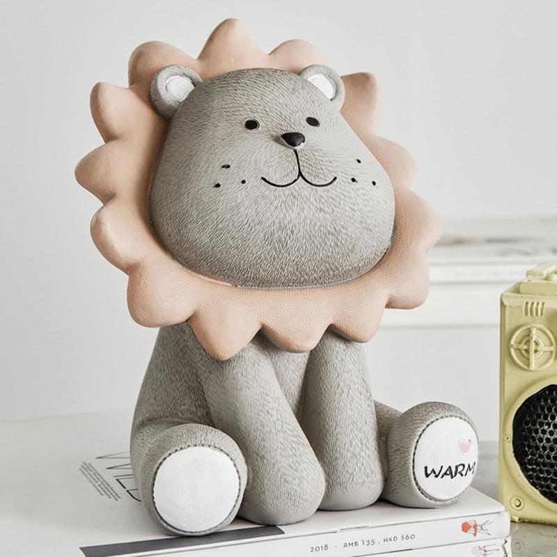 Cartoon Lion Piggy Banks Kid Children Money Box for Living Room Home Decorations