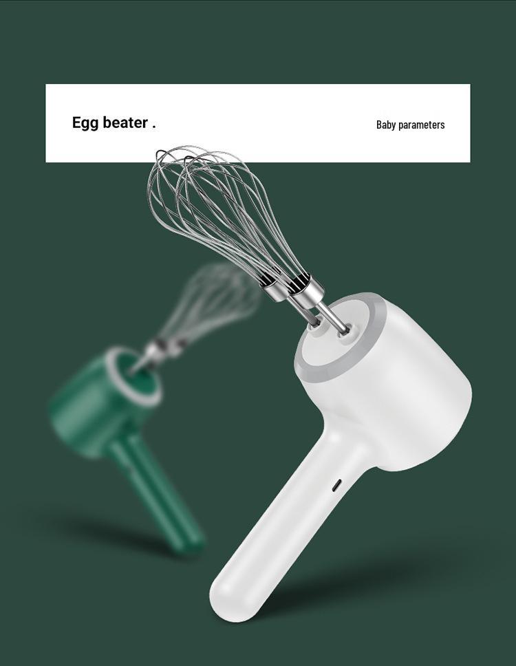 Wireless Dual-Head Electric Egg Beater: Handheld Multifunctional Mixer for Baking, Eggs, and More