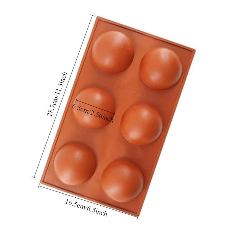 Multi-Cavity Silicone Mold for Mooncakes Chocolate Mousse Cake Filling Semi-Sphere Baking Decorations DIY Dessert Making