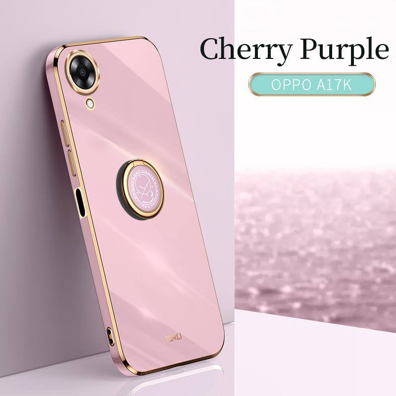 Držák pokovovacího kroužku Silikonové pouzdro odolné proti nárazům pro OPPO A17 Oppo A17K A17 4G kryt telefonu
