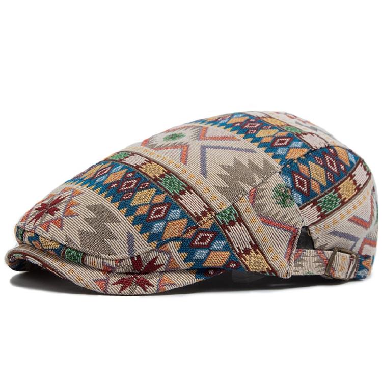 Elegant Embroidered Beret Hat Stylish Unisex Accessory Comfortable Wear For Outdoor Adventures And Social Gatherings
