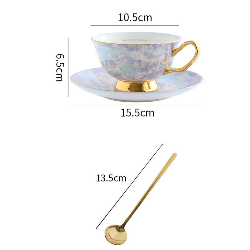 European-Style Bone China Coffee Cup And Saucer Set For English Afternoon Tea Vintage Coffee Cup For Women Wedding Gift