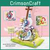 Creative Flower Books Violins Building Blocks Children Toys Desktop Ornaments
