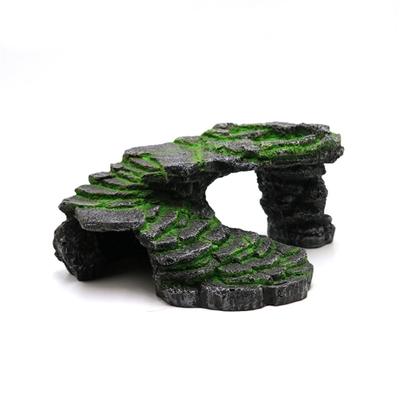 Schildkröten Sonnenplattform Harz Versteckhöhle Reptilien Dekorationen Mini Insel für Becken Schildkröten Sonnen- & Schwimmplattform