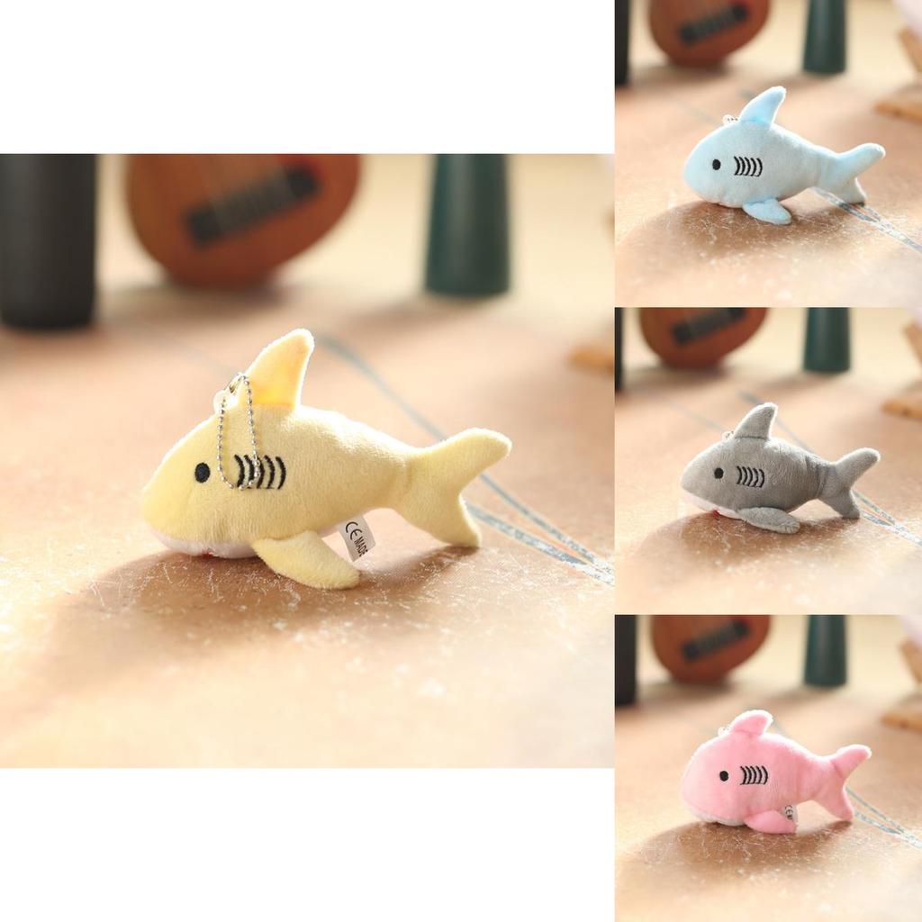 Adorable Cute Plush Shark Keychain Soft Stuffed Animal Accessory For Bags And Keys