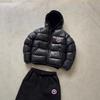 Mens Vintage European Style Puffer Jacket Warm Thick Hooded Winter Cotton Coat Youth