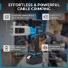Electric Hydraulic Cable Crimping Tool Portable Wire Lug Crimper and Dies for Copper Aluminum Terminals Blue US Plug