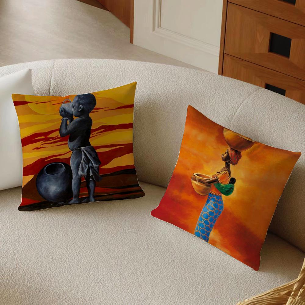 Abstract Painting African Living Cushion Cover Pillowcase Anti-Dustmite Living Room Sofa Decor Cushion Room