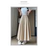Spring Summer A Line High Waist Pants Skirt Women Trend Fashion Japanese Culottes Casual Loose Ice Silk Wide Leg Pant