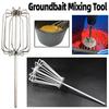 Sturdy Stainless Steel Groundbait Mixer Fishing Bait Groundbait Mixing Tool Carp Whisk Mixing Tackle Accessory