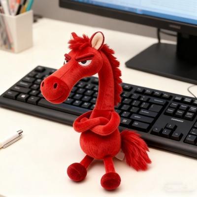 Plush Pony Doll Keychain Year of The Horse Plush Toy Handmade Soft Stuffed Bag Charm Backpack Decoration Cute Gift for Family And Friends