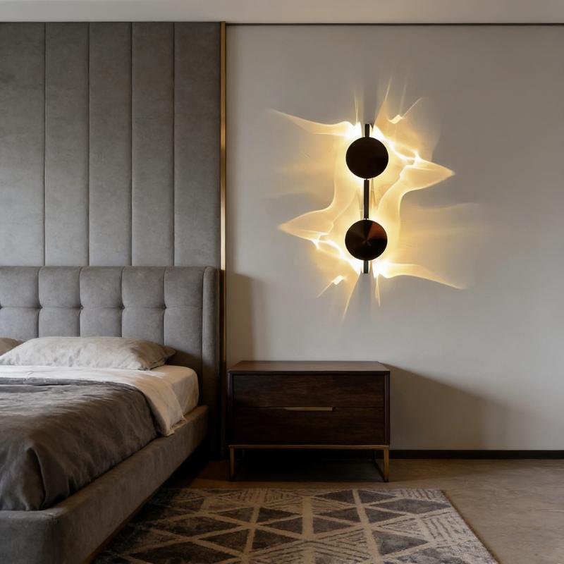 Creative Art Corrugated LED Wall Lamps Bedroom Bedside Shadow LED Wall Sconces Aisle Porch Corridor Atmosphere Wall Light