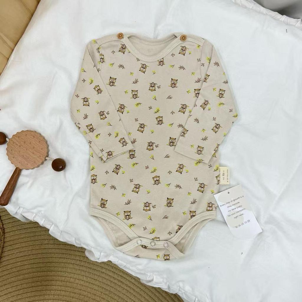 BabyClothes Unisex A-Category Cotton Infant Bodysuit Set – 3-Piece Seasonable, Cute Cartoon Pattern Diaper Cover