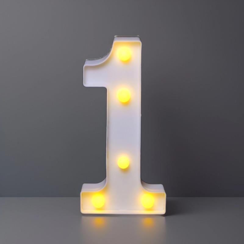 22cm LED Letter & Number Lights for Events - Perfect for Birthdays & Proposals.