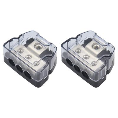 3cestný rozbočovač Car Audio Rozdělovač napájecího kabelu 0 Gauge vstup 4 Gauge výstup