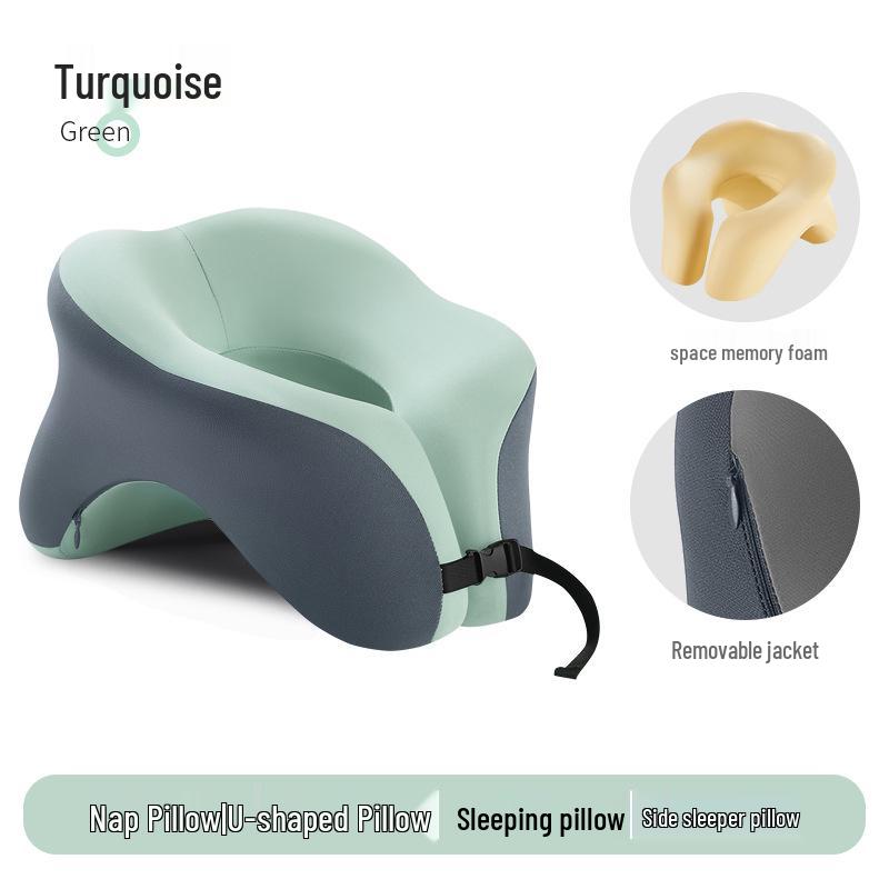 U-shaped Multi-functional Memory Foam Nap Pillow for Desk or Travel