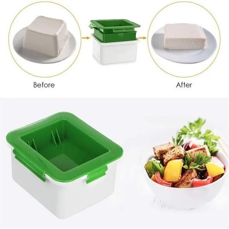 Lis na tofu Lis Bezpečný Forma Vestavěný Odvodňovač Gadget Sójový tvaroh Lis Sada Kitch 3vrstvá Forma na výrobu tofu