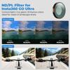 Freewell Helles Tageslicht-Filterkit für Insta360 GO Ultra Filter für Polarisation und Lichtkontrolle bei hellen Bedingungen – ND8/PL, ND16/PL, ND32/PL &
