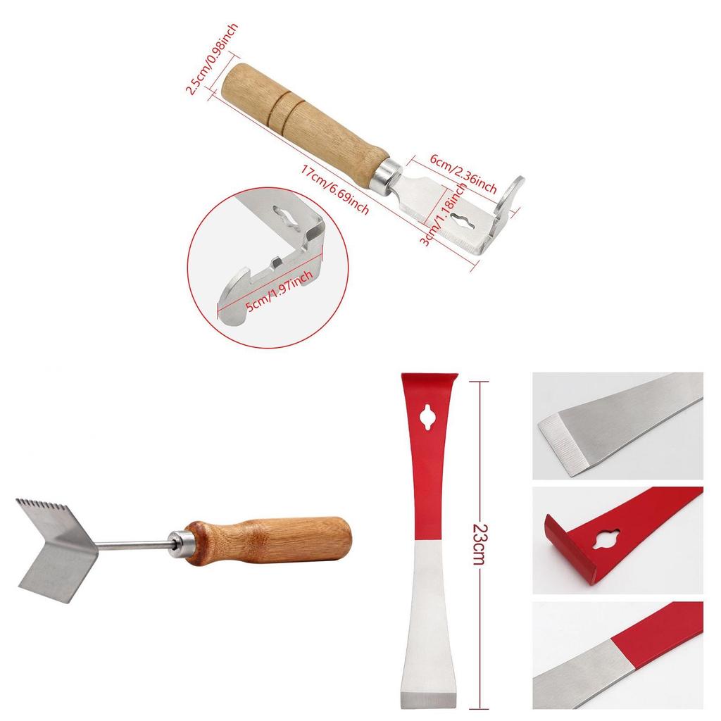 Beekeeper Stainless Steel Hive Tool With Flat Scraper And Pry Bar For Honey Harvesting