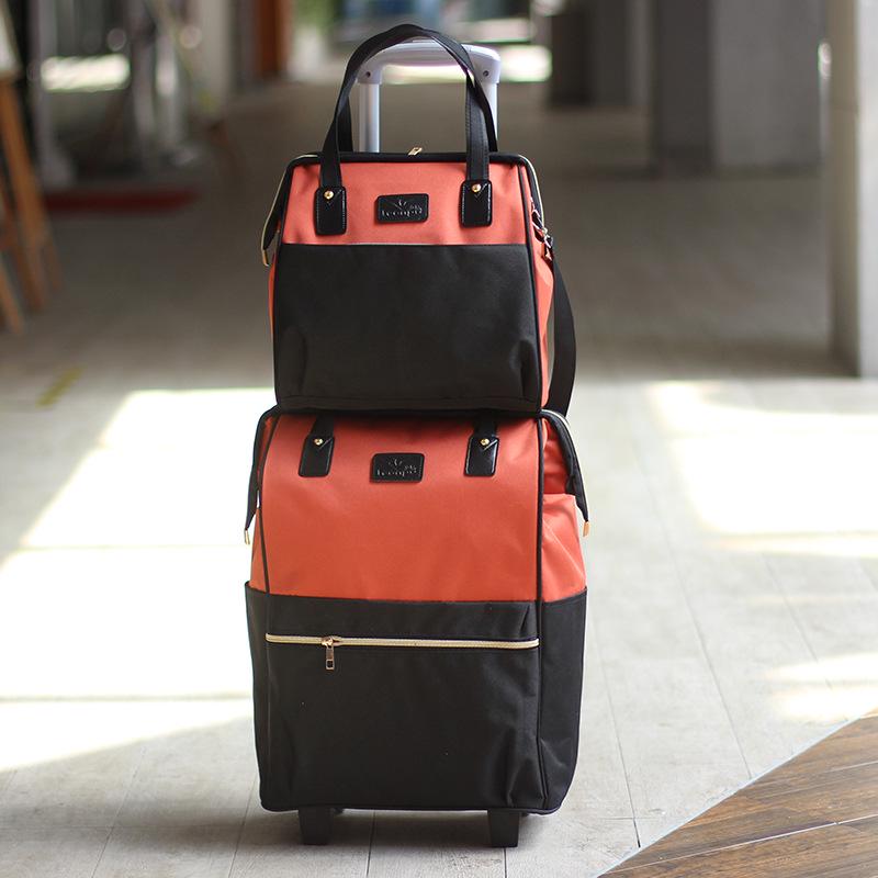 Leichte Damen-Reisetasche mit Zugstange im koreanischen Stil - Handtasche mit großem Fassungsvermögen für kurze Reisen