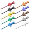 Cleqee Mini Grabber SMD IC Test Hook Pack of 10 Colorful Test Probe Hooks for Breadboard Jumper Wires and Logic 10 Colors Clips, Analyzers,