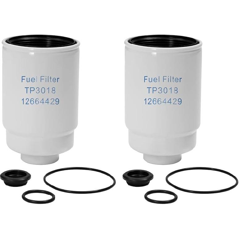 6.6 Duramax Diesel Fuel Filter With Seals | For 2001-2016 Chevy Silverado 2500 HD 3500 HD Express GMC Sierra 2500HD 3500HD Savana | Replaces# TP3018,