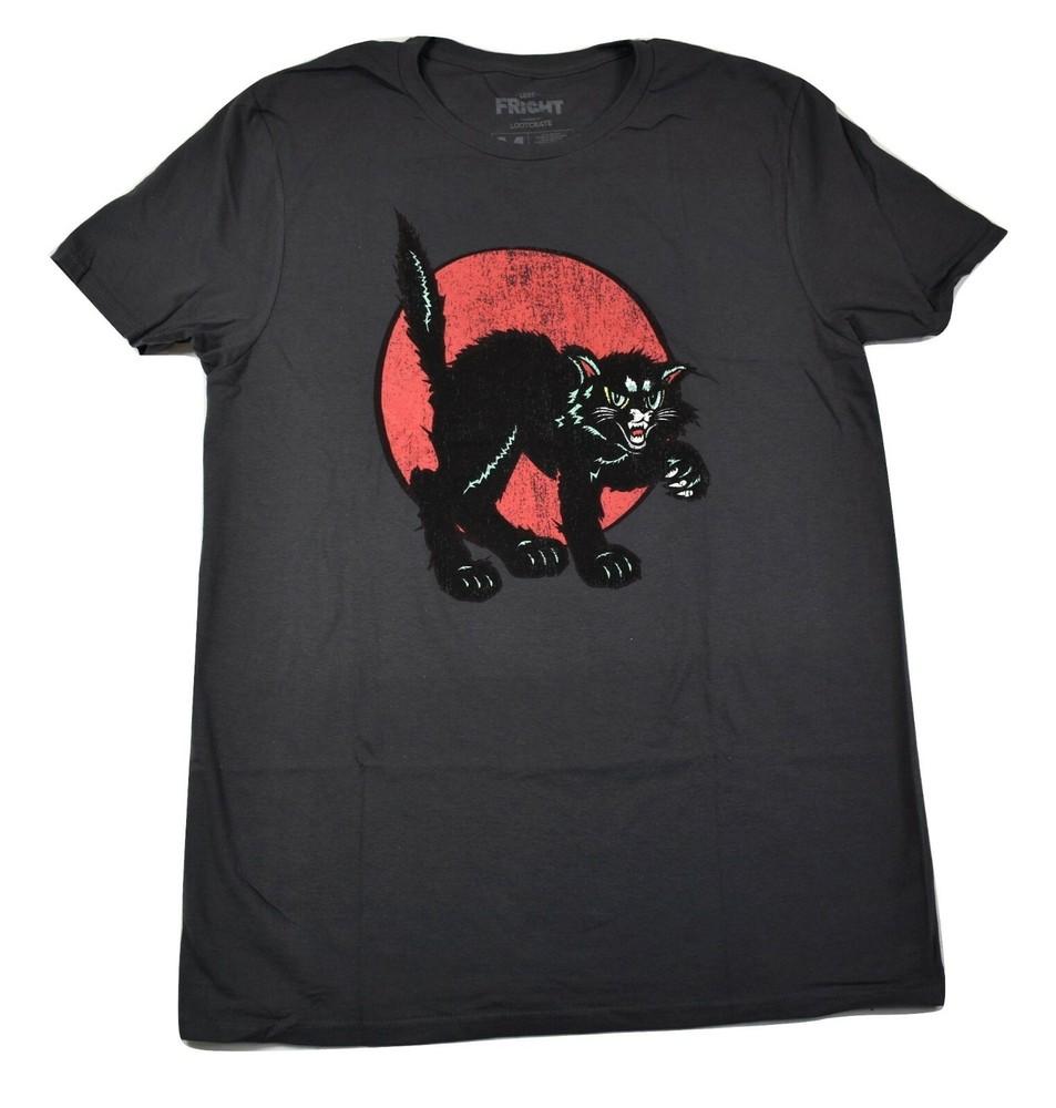 Loot Crate Mens Loot Fright Cat Shirt New