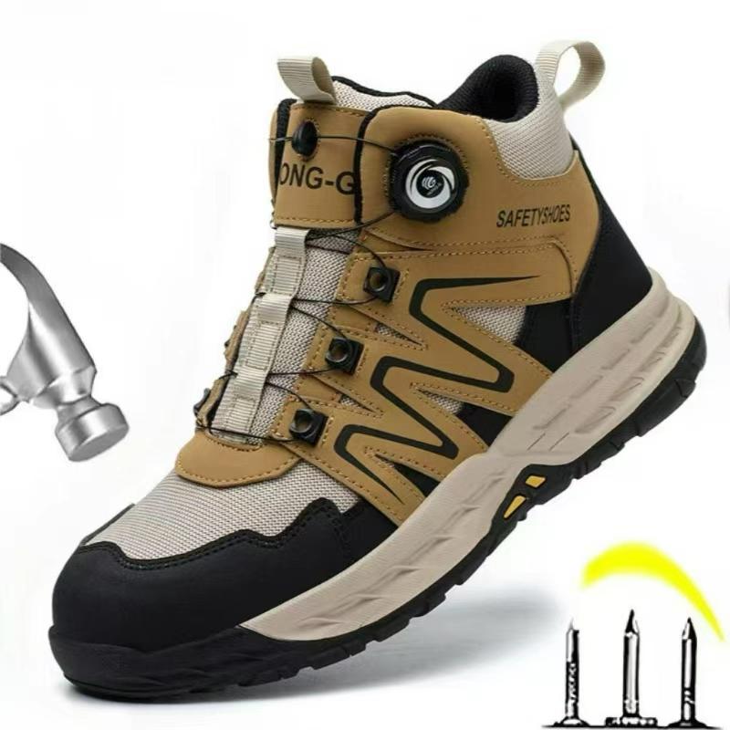 Pánské bezpečnostní boty Pracovní boty s otočným knoflíkem Odolné proti propíchnutí Odolné proti nárazu Pánské bezpečnostní boty Nezničitelné Ochranné boty s ocelovou špičkou