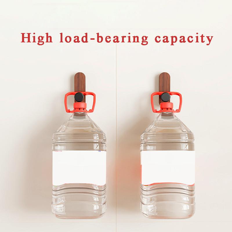 Self Adhesive Mounted Hook Walnut Wood Wall Hooks For Hanging Coat Towel Clothes Blanket Hat Backpack Robe Entryway Key Holder