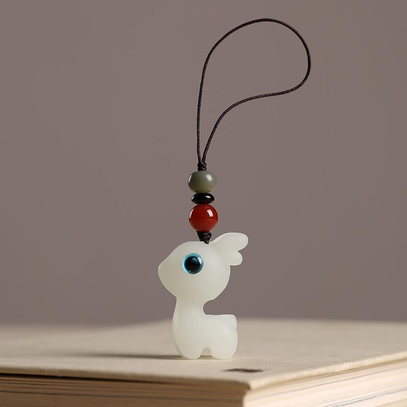 Luminous Deer Keychain: Cute, Creative Phone Charm & Safe Travel Car Pendant