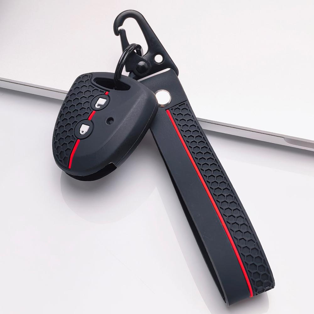 Key Cover for Toyota Hilux Yaris Corolla Rav4 Vigo Vitz Echo with Keychain Anti-Scratch Guard Shockproof Protection Soft Grip Texture